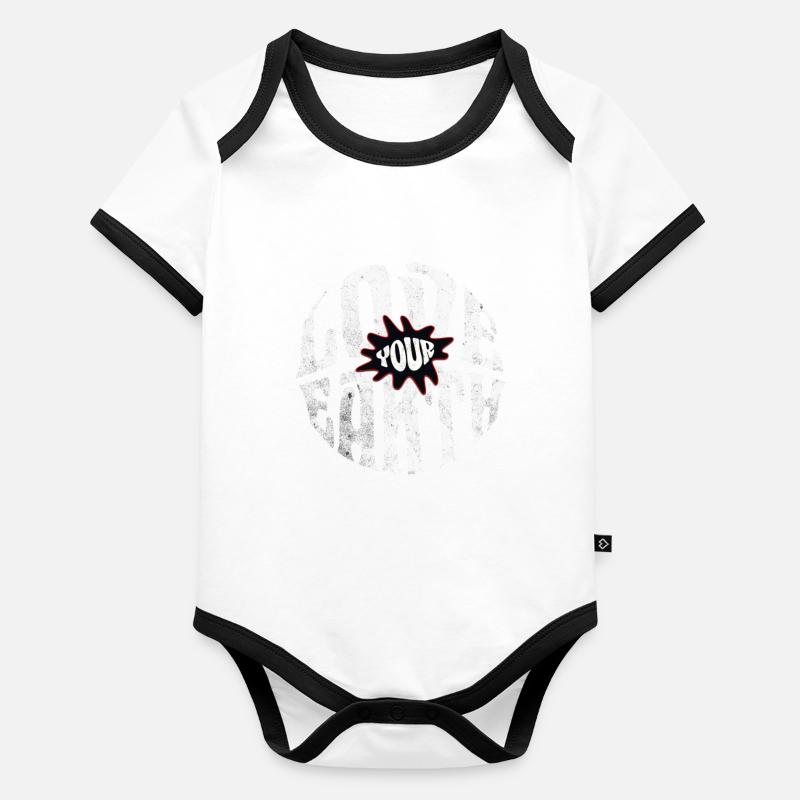 Aimez votre Terre – Design de déclaration durable Body Bébé bio contrasté manches courtes
