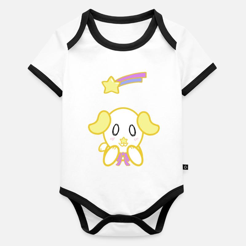 KawaiiDOGGOS - Twinkle "Shooting Star" print Organic Baby Contrasting Bodysuit