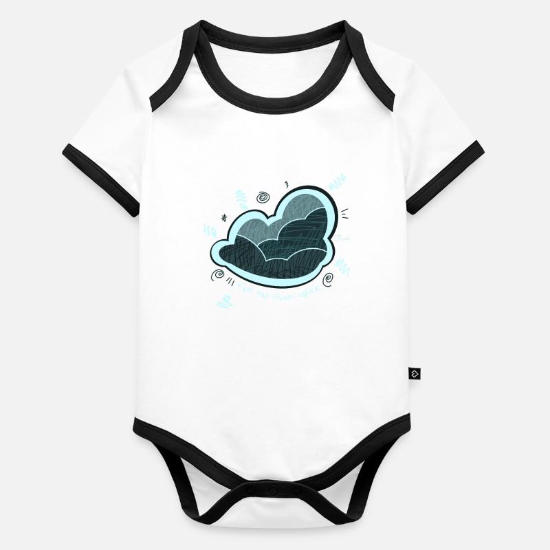 Cloud, Emotion, wütend Baby Bio-Kurzarm-Kontrastbody
