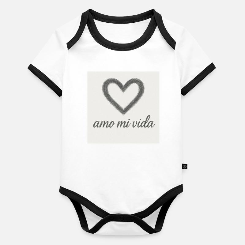 Herz und Lebensfreude Baby Bio-Kurzarm-Kontrastbody