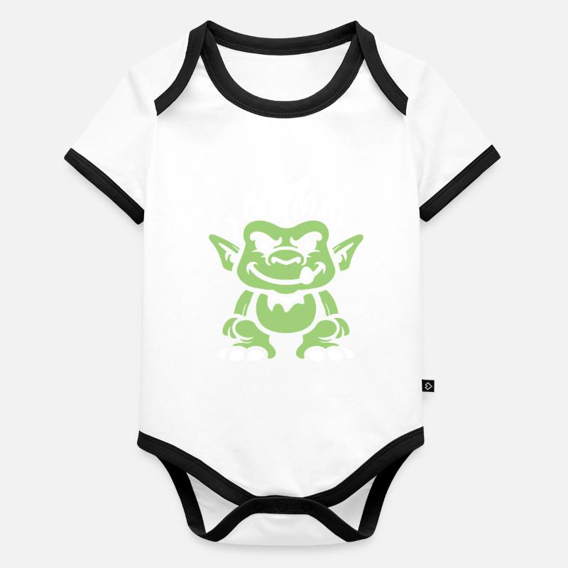 Troll  Body Bébé bio contrasté manches courtes