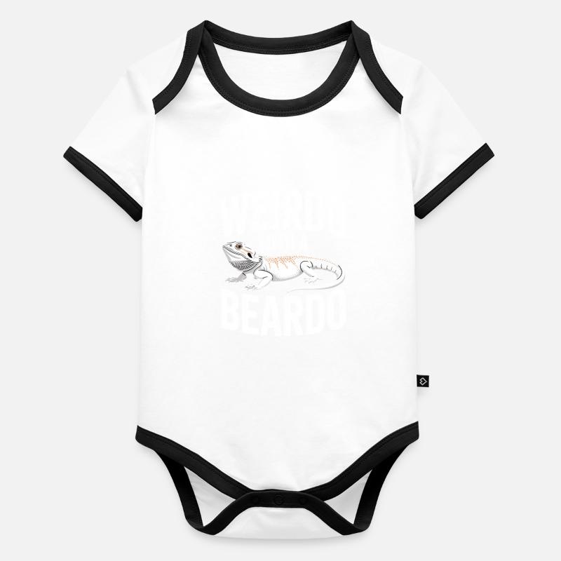 Weirdo Beardo Lizard Tee Organic Baby Contrasting Bodysuit