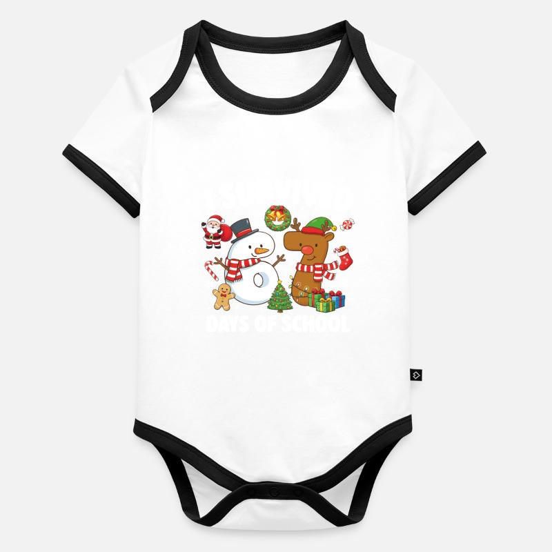 67 Tage Schule Meme überlebte den lustigen Trend Baby Bio-Kurzarm-Kontrastbody