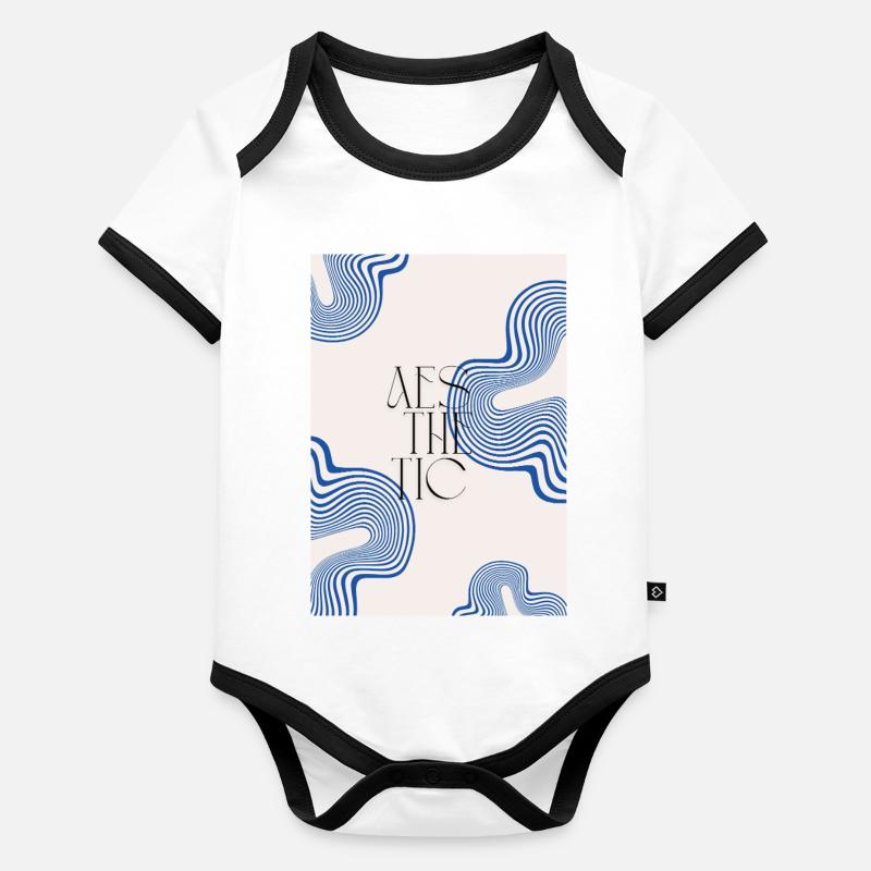 Esthétique Body Bébé bio contrasté manches courtes