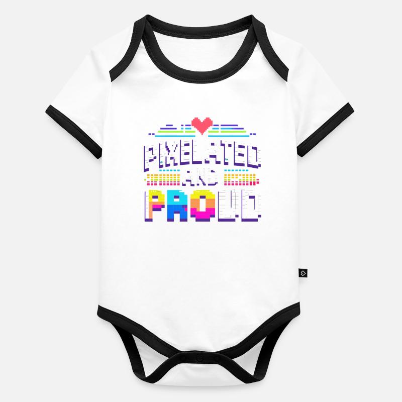 pixel Organic Baby Contrasting Bodysuit