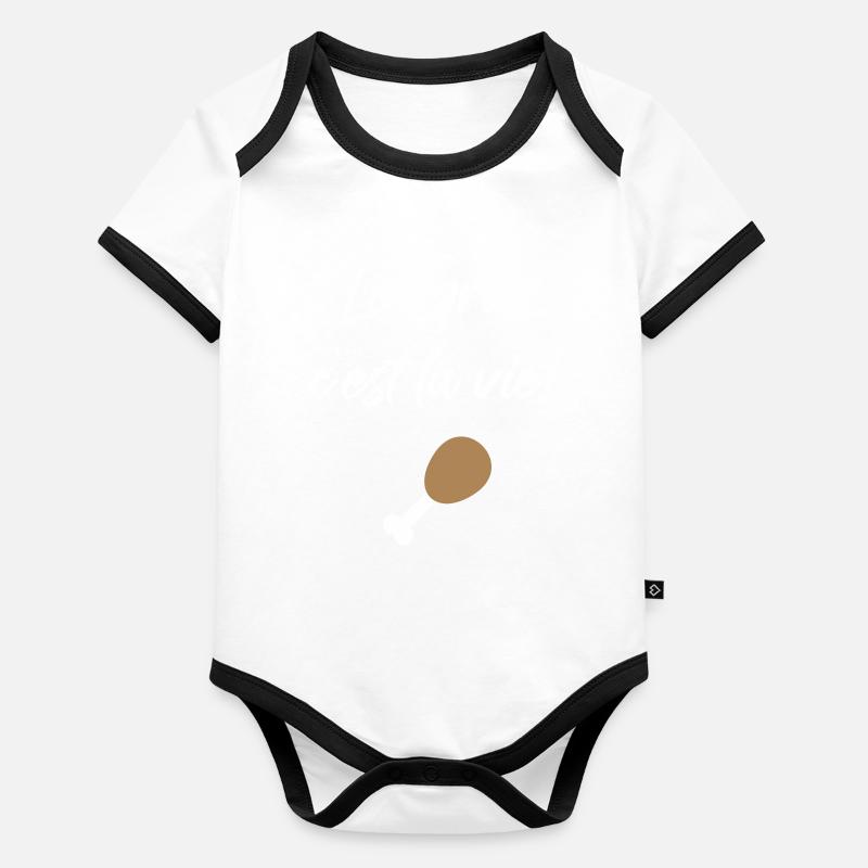 Le Gras c'est la vie! Karadoc Cult Organic Baby Contrasting Bodysuit