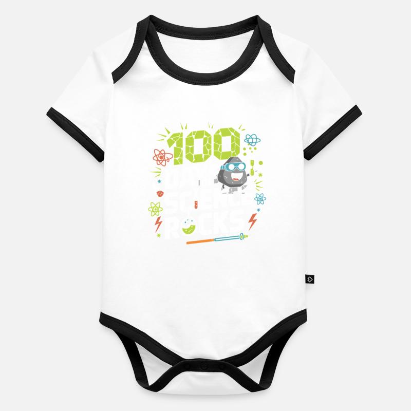100 Days Science Rocks Organic Baby Contrasting Bodysuit
