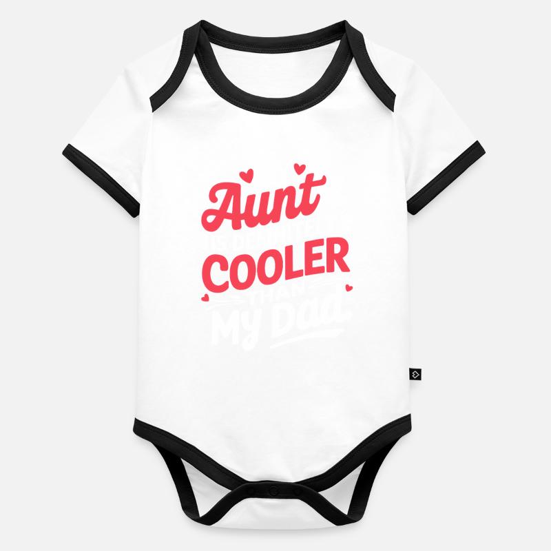 Tante ist cooler als Dad – Graphic Tee Baby Bio-Kurzarm-Kontrastbody
