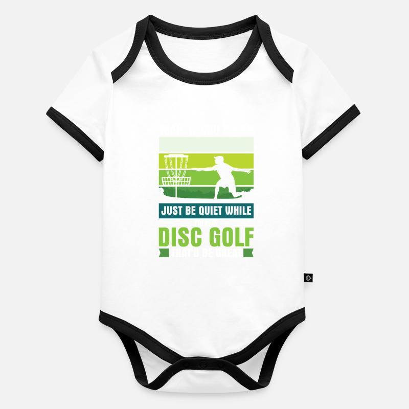 Cadeaux de disc golf Disc Golf Body Bébé bio contrasté manches courtes