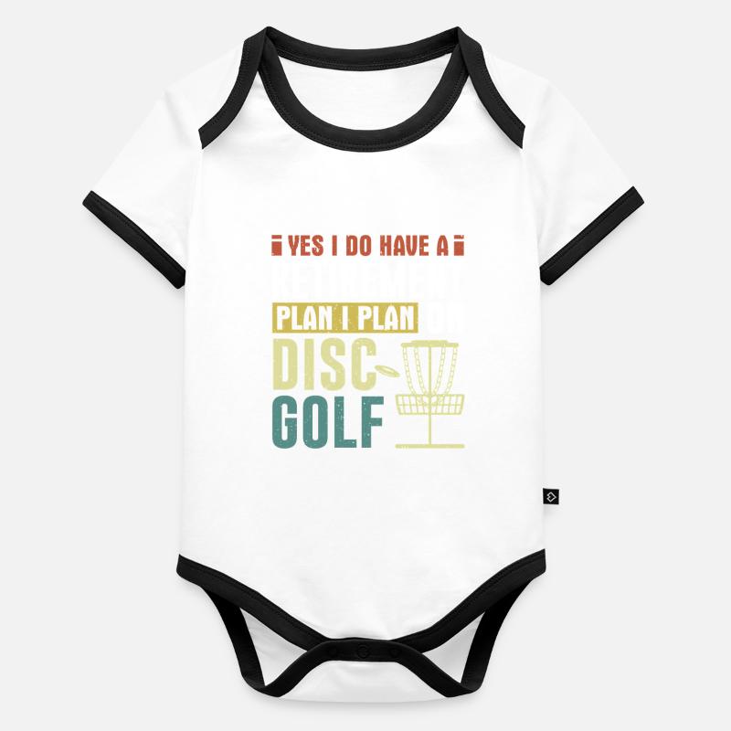 Cadeaux de disc golf Disc Golf Body Bébé bio contrasté manches courtes