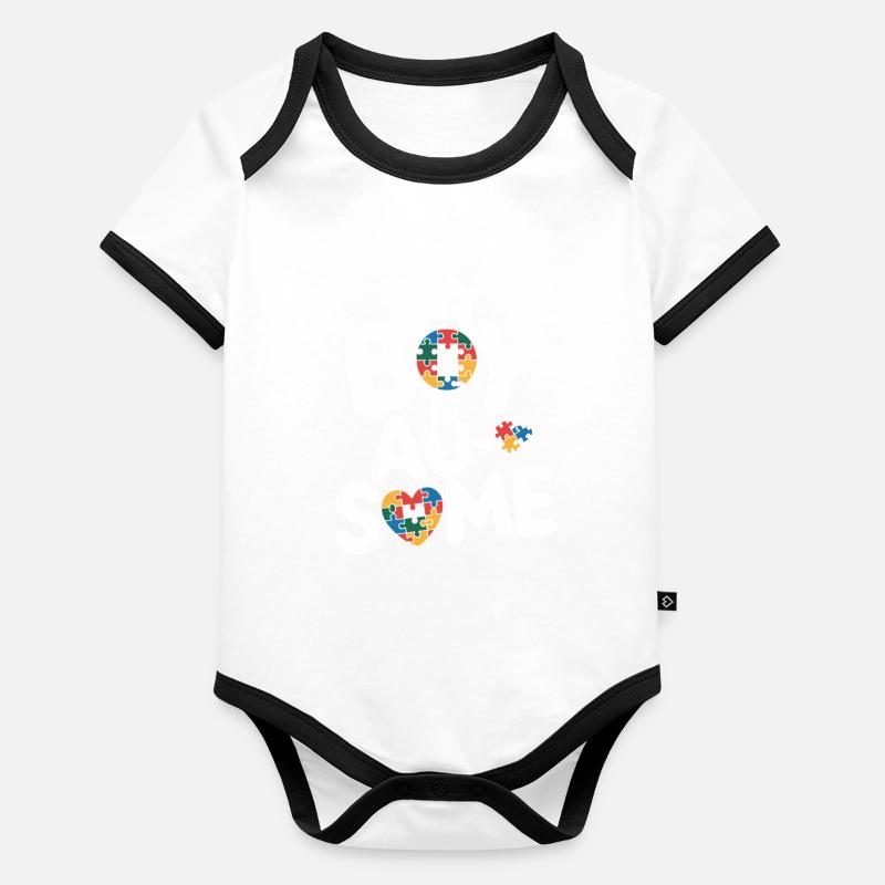 Mon garçon est autiste Body Bébé bio contrasté manches courtes