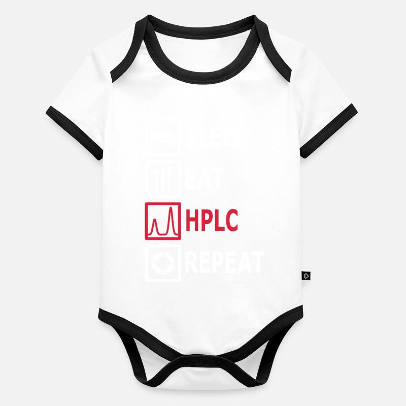Chromatographie HPLC Performance Manger Sommeil Répéter Body Bébé bio contrasté manches courtes