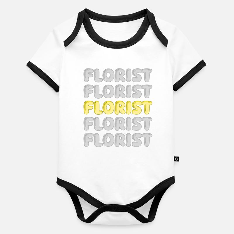 Beruf Florist Baby Bio-Kurzarm-Kontrastbody