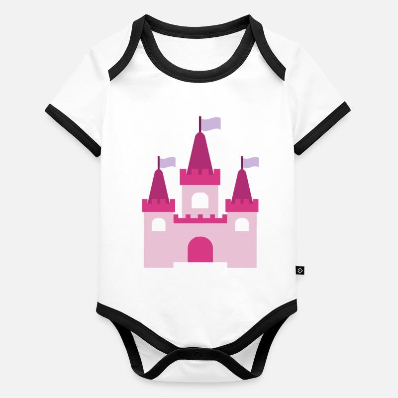 Château de la Princesse Body Bébé bio contrasté manches courtes