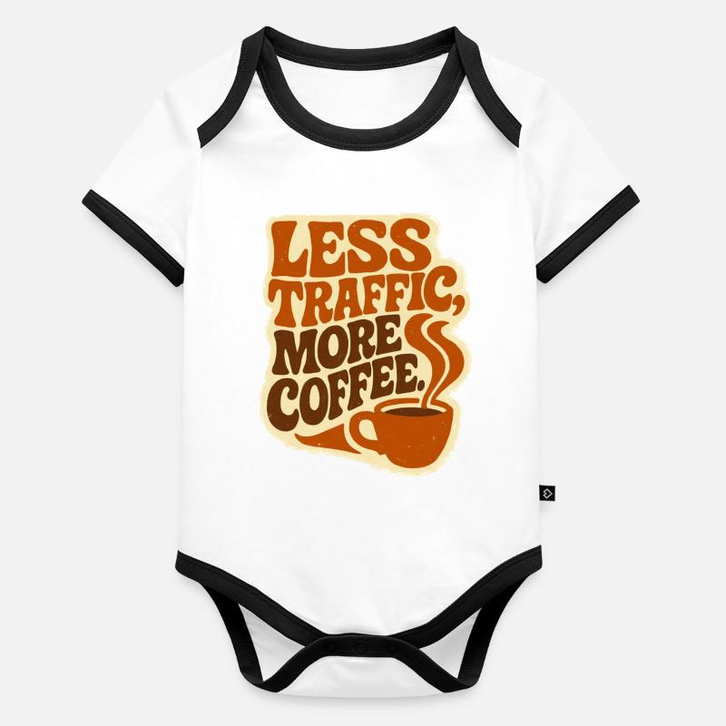 Zéro Transport, Max Caféine : Le Workflow Ultime Body Bébé bio contrasté manches courtes