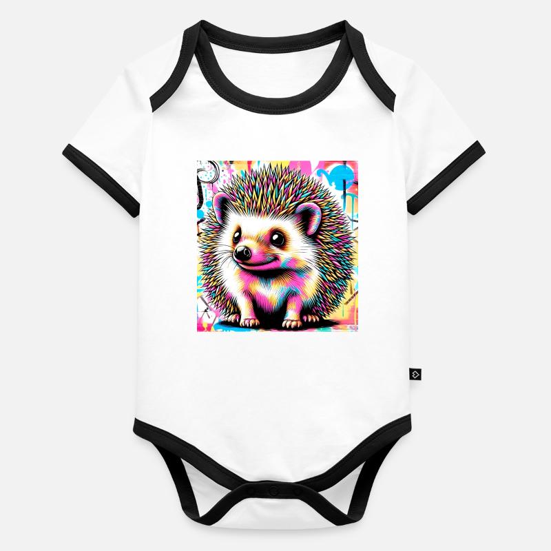 hedgehog Organic Baby Contrasting Bodysuit