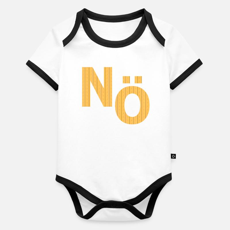 Basse-Autriche Non, contre Body Bébé bio contrasté manches courtes