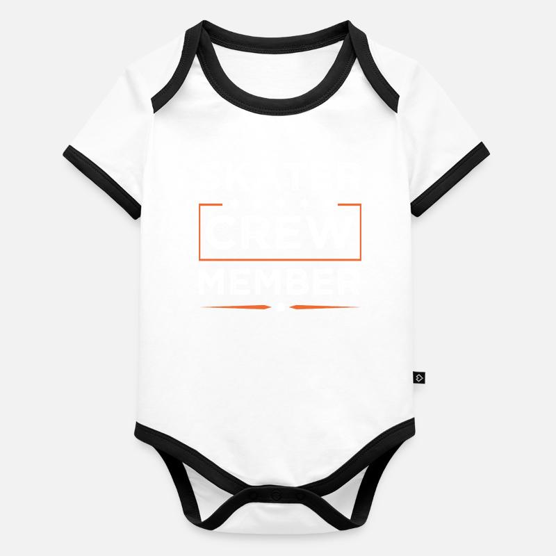Équipe de patineurs Body Bébé bio contrasté manches courtes