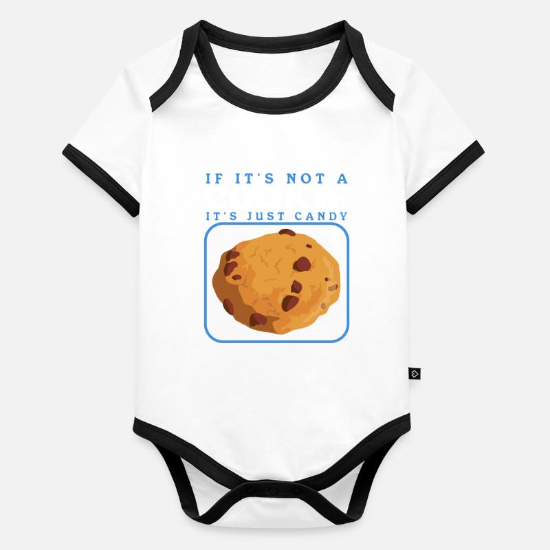 Kekse Cookie Keks Backen Plätzchen Geschenk Baby Bio-Kurzarm-Kontrastbody
