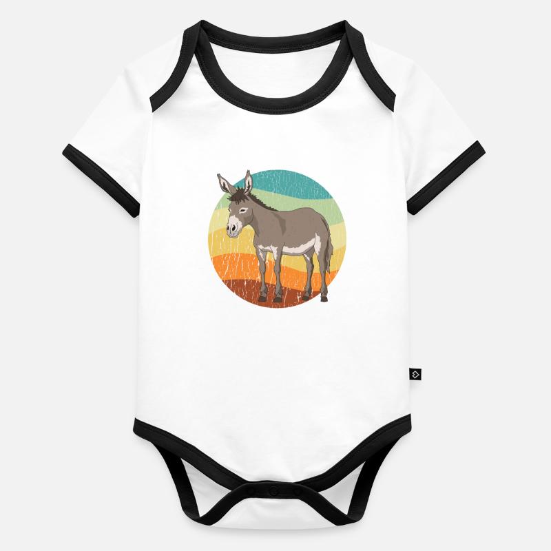 Mule Mule Muli Mule Gift Organic Baby Contrasting Bodysuit