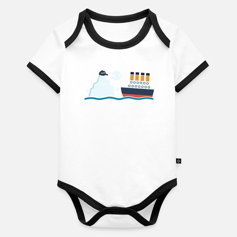 Titanic Funny Titanic und Ic-eberg Boop-Parodie Baby Bio-Kurzarm-Kontrastbody
