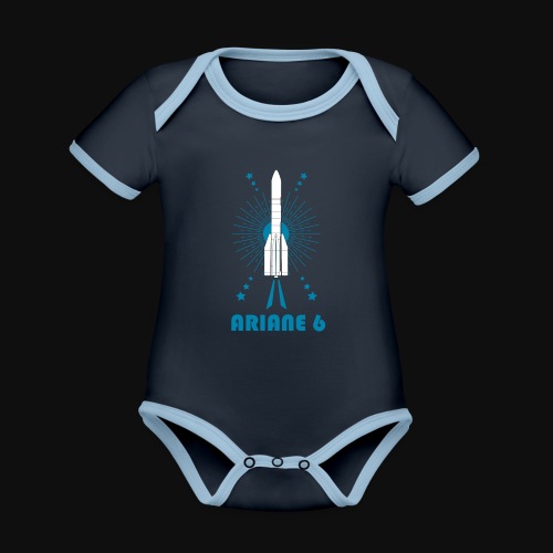 Ariane 6 in front of sun by ItArtWork - Organic Baby Contrasting Bodysuit