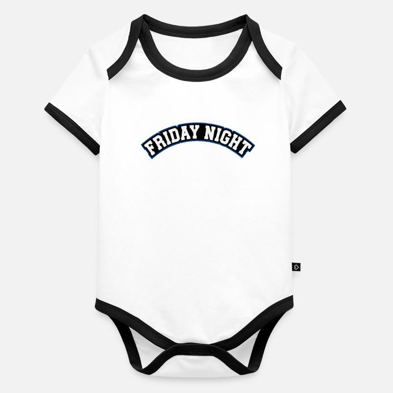 Conception d’arcade rétro du vendredi soir Body Bébé bio contrasté manches courtes