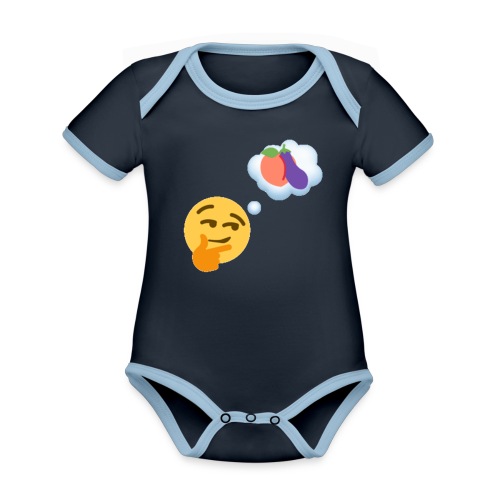Johtaja98 Emoji - Vauvan kontrastivärinen, lyhythihainen luomu-body