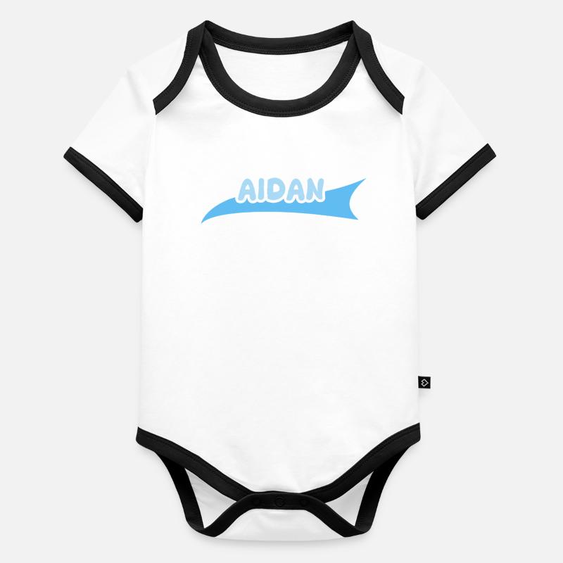 Cadeau pour Aidan Body Bébé bio contrasté manches courtes