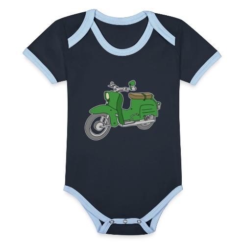 Grüne Schwalbe, Moped - Baby Bio-Kurzarm-Kontrastbody