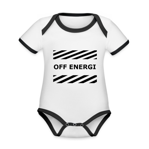 OFF ENERGI officiel merch - Ekologisk kontrastfärgad kortärmad babybody