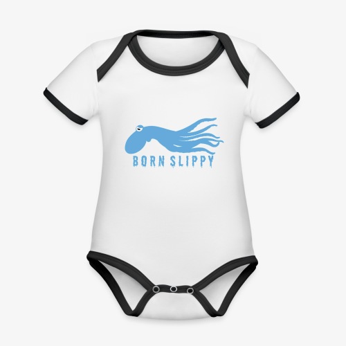 Slip On By - Ekologisk kontrastfärgad kortärmad babybody