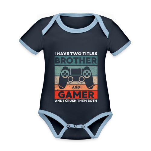Bruder und Gamer Gaming Geschenk - Baby Bio-Kurzarm-Kontrastbody