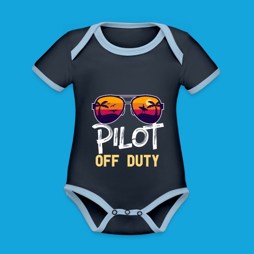 Pilot Of Duty - Baby Bio-Kurzarm-Kontrastbody