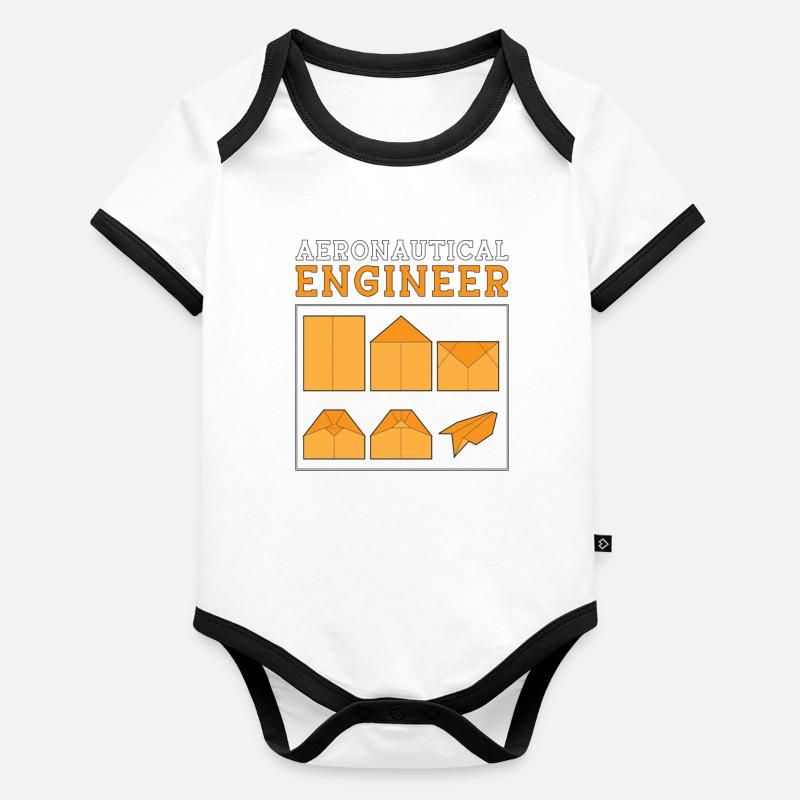 Aerospace Aeronautical Engineer Engineering Space Baby Bio-Kurzarm-Kontrastbody