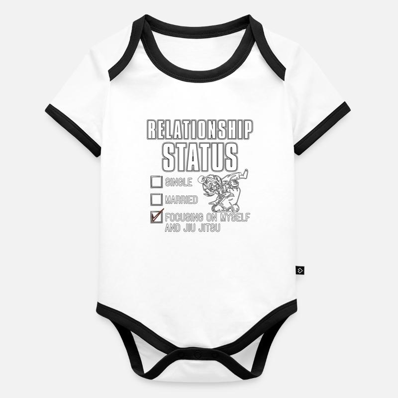 Jiu Jitsu Relationship Status Combat Fight Fighter Baby Bio-Kurzarm-Kontrastbody