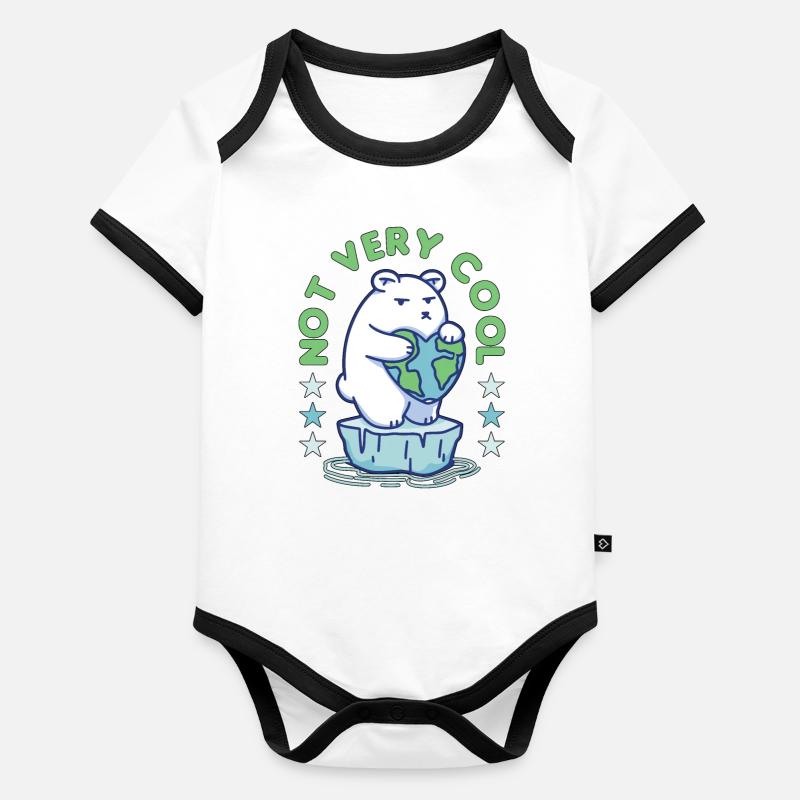 Global Warming Not Very Cool Environment Science Baby Bio-Kurzarm-Kontrastbody