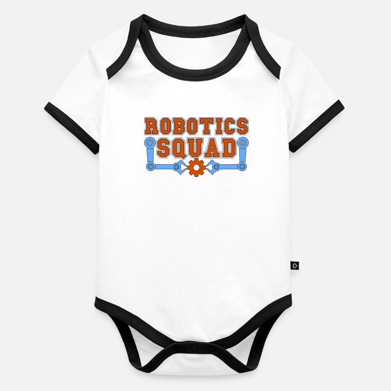Robotics Squad Automation Robots Robotics Engineer Organic Baby Contrasting Bodysuit