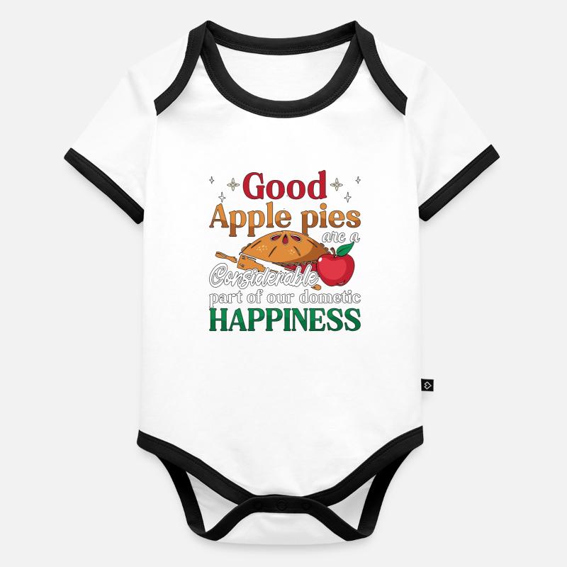 Apple Pie Good Apple Pies Are A Considerable Fruit Organic Baby Contrasting Bodysuit