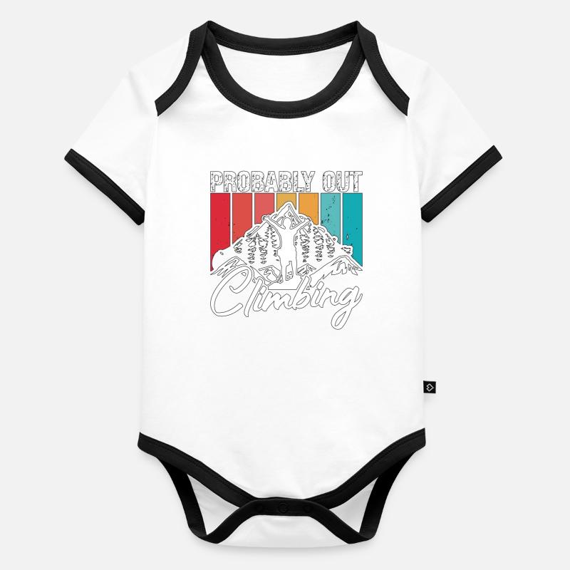 Escalade probablement en escalade Retro Boulder Body Bébé bio contrasté manches courtes