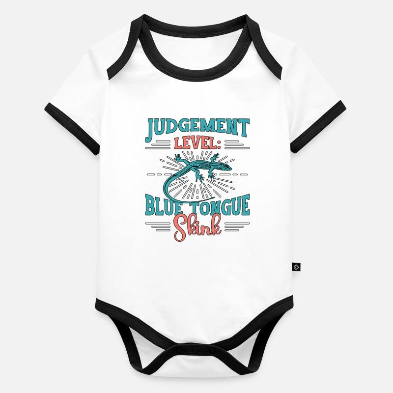 Skinks Judgment Level Blue Tongue Reptile Owner Baby Bio-Kurzarm-Kontrastbody
