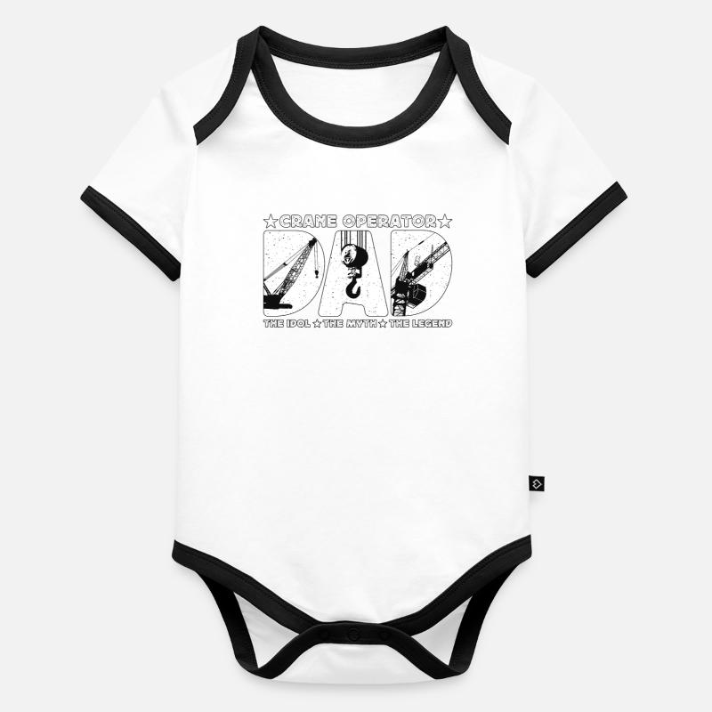 Crane Operator Dad The Idol Construction Vehicle Organic Baby Contrasting Bodysuit