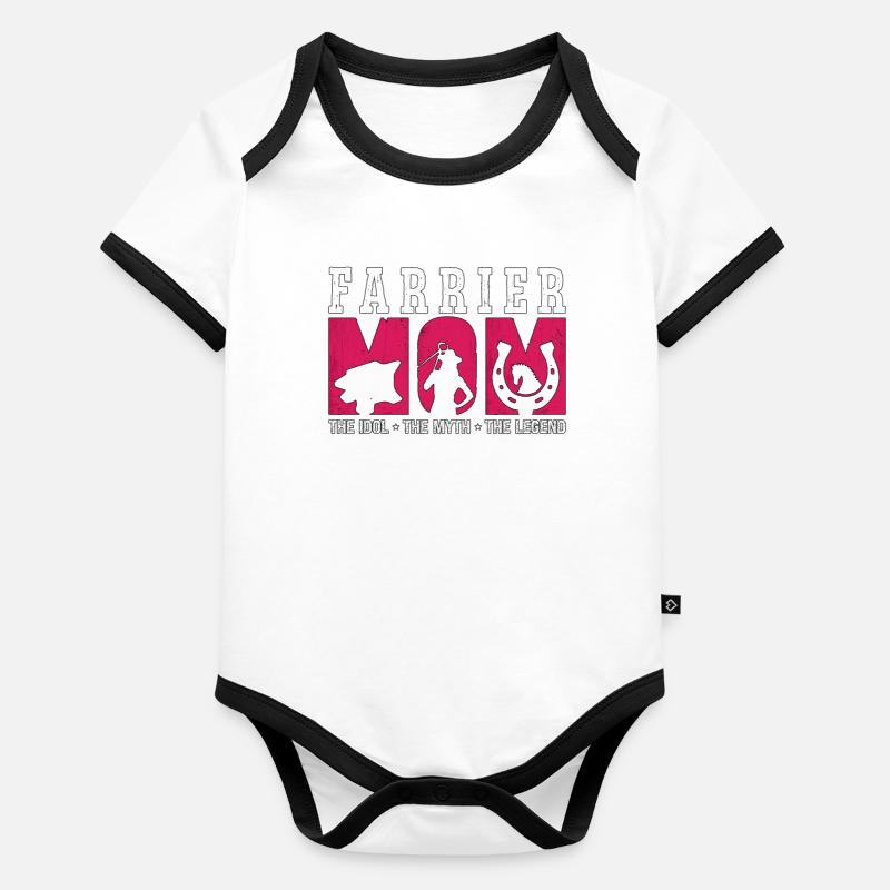 Farrier Mom The Idol The Myth The Blacksmithing Baby Bio-Kurzarm-Kontrastbody