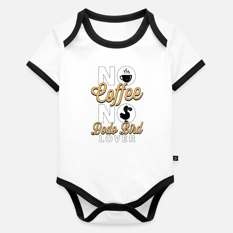 Dodo Bird Lover No Coffee No Dodo Lover Coffee Baby Bio-Kurzarm-Kontrastbody