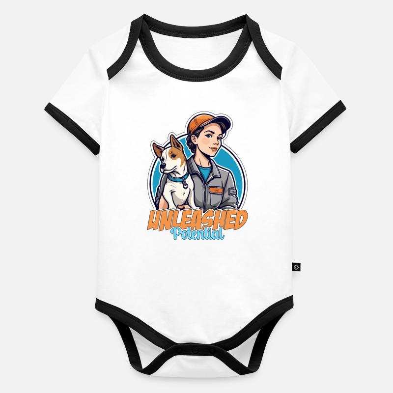 Dog Trainer Unleashed Potential Animal Behaviorist Organic Baby Contrasting Bodysuit