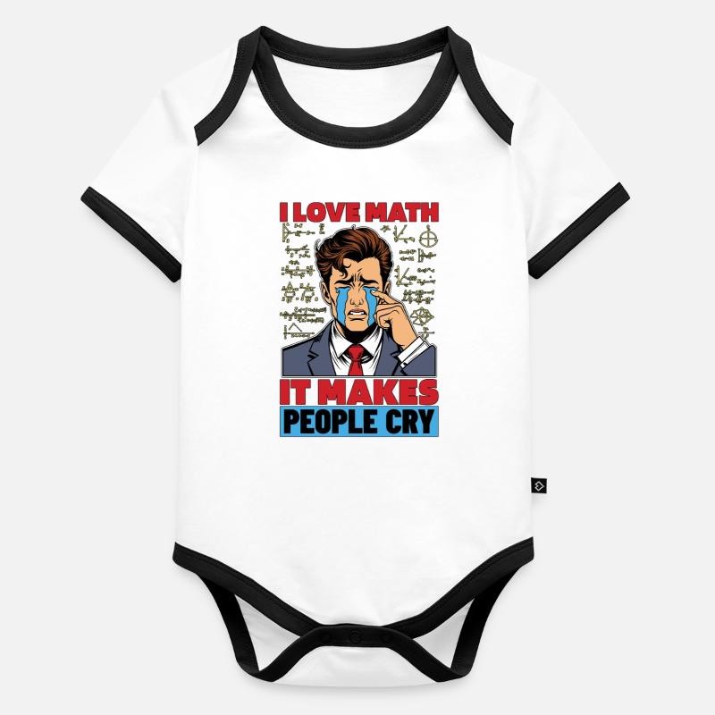 Mathematician I Love Math It Makes Statistician Baby Bio-Kurzarm-Kontrastbody