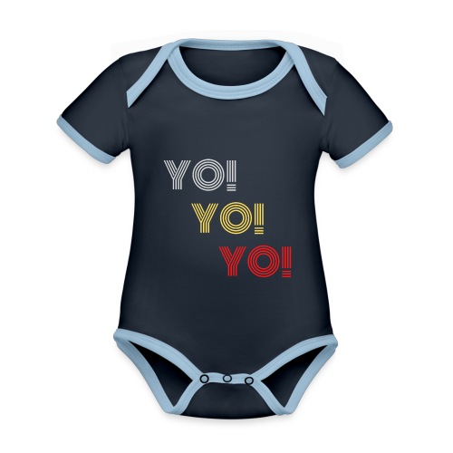 YO! - Baby Bio-Kurzarm-Kontrastbody