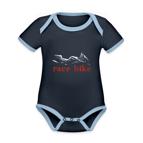 Race bike - Baby Bio-Kurzarm-Kontrastbody