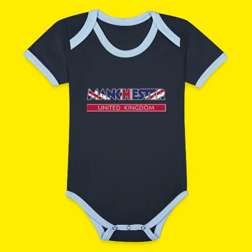Manchester - United Kingdom - Baby contrasterend bio-rompertje met korte mouwen