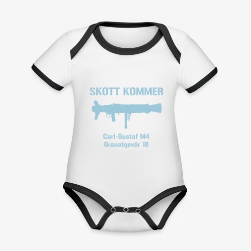 Skott Kommer CGM4 - Ekologisk kontrastfärgad kortärmad babybody